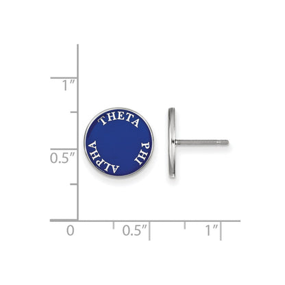 Sterlingsilber Rhodiniert Logoart Theta Phi Alpha Sorority Text Farbe Emaille Ohrstecker