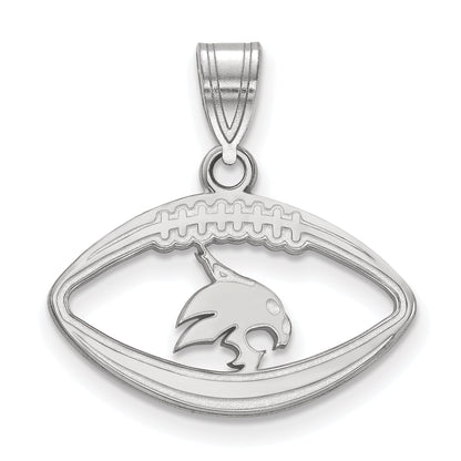 Sterlingsilber Rhodiniert Logoart Texas State University Bobcat Football Anhänger