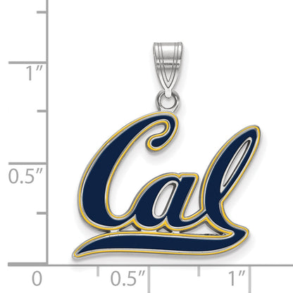 Sterlingsilber Rhodiniert Logoart University Of California Berkeley Groß Emailliert Anhänger