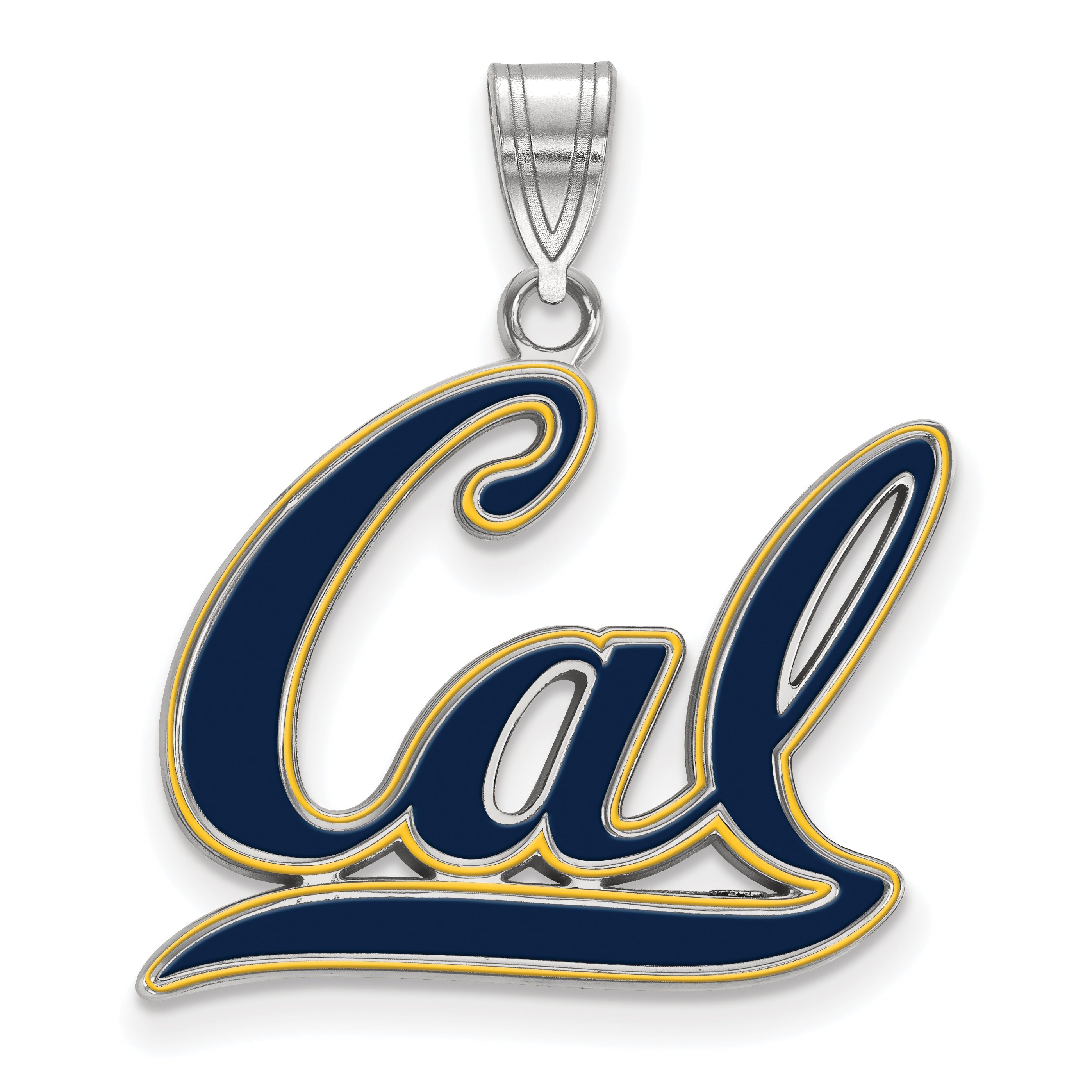 Sterlingsilber Rhodiniert Logoart University Of California Berkeley Groß Emailliert Anhänger