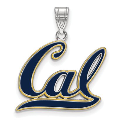 Sterlingsilber Rhodiniert Logoart University Of California Berkeley Groß Emailliert Anhänger