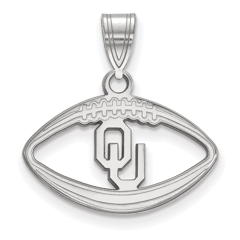 Sterlingsilber Rhodiniert Logoart University Of Oklahoma O U Football Anhänger