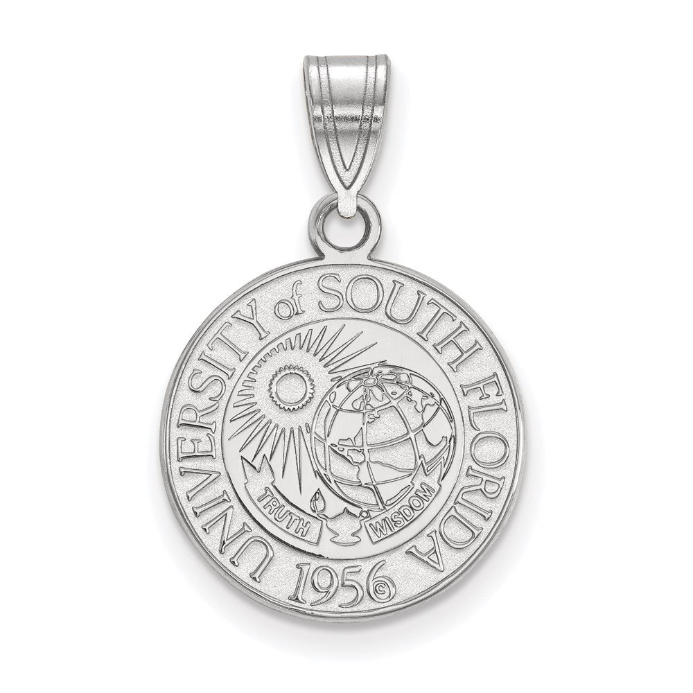 Sterlingsilber Rhodiniert Logoart University Of South Florida Mittel Wappen Anhänger