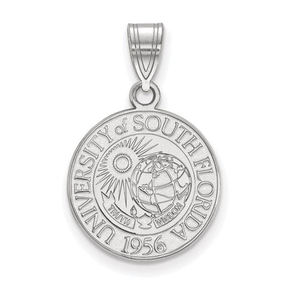 Sterlingsilber Rhodiniert Logoart University Of South Florida Mittel Wappen Anhänger