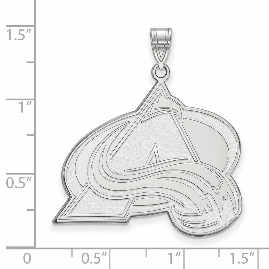 10K Weißgold Nhl Logoart Colorado Avalanche Buchstabe A Extra Groß Anhänger