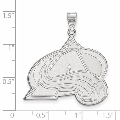 10K Weißgold Nhl Logoart Colorado Avalanche Buchstabe A Extra Groß Anhänger