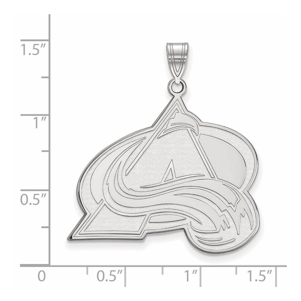 Sterlingsilber Rhodiniert Nhl Logoart Colorado Avalanche Buchstabe A Extra Groß Anhänger
