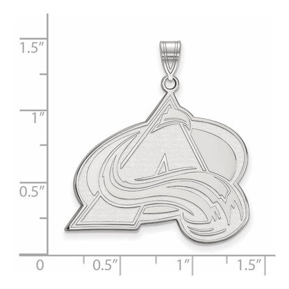 14K Weißgold Nhl Logoart Colorado Avalanche Buchstabe A Extra Groß Anhänger