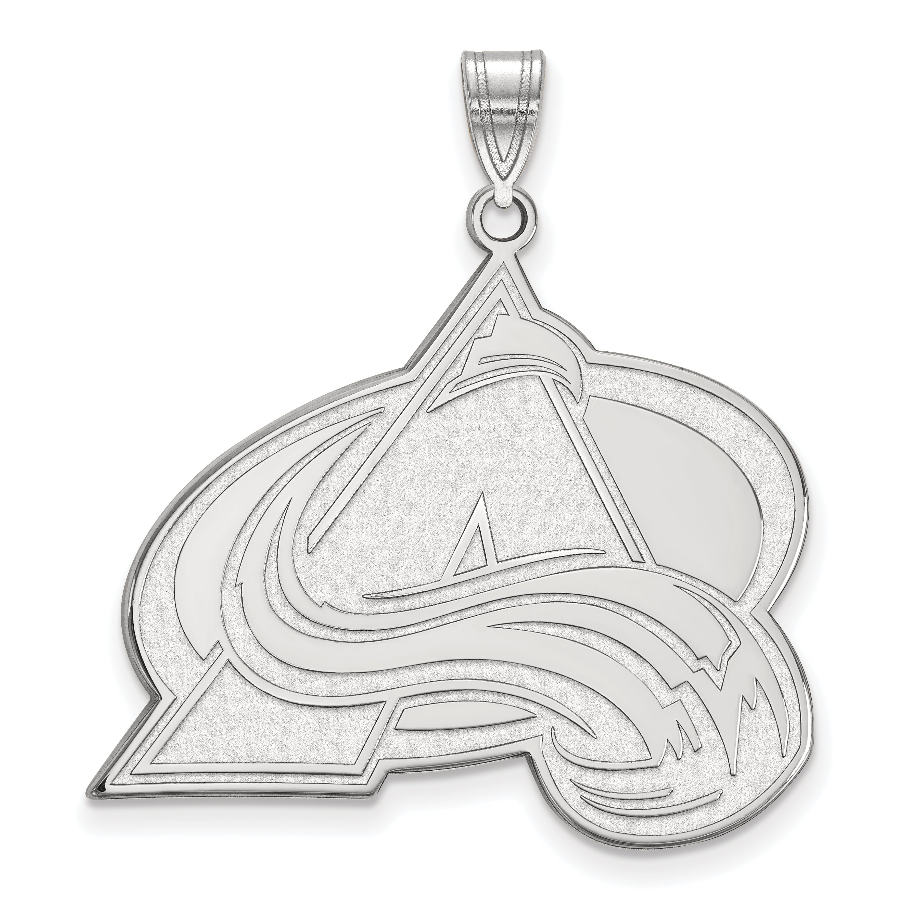 10K Weißgold Nhl Logoart Colorado Avalanche Buchstabe A Extra Groß Anhänger