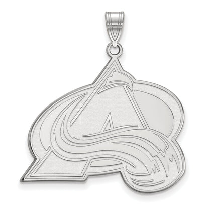 10K Weißgold Nhl Logoart Colorado Avalanche Buchstabe A Extra Groß Anhänger