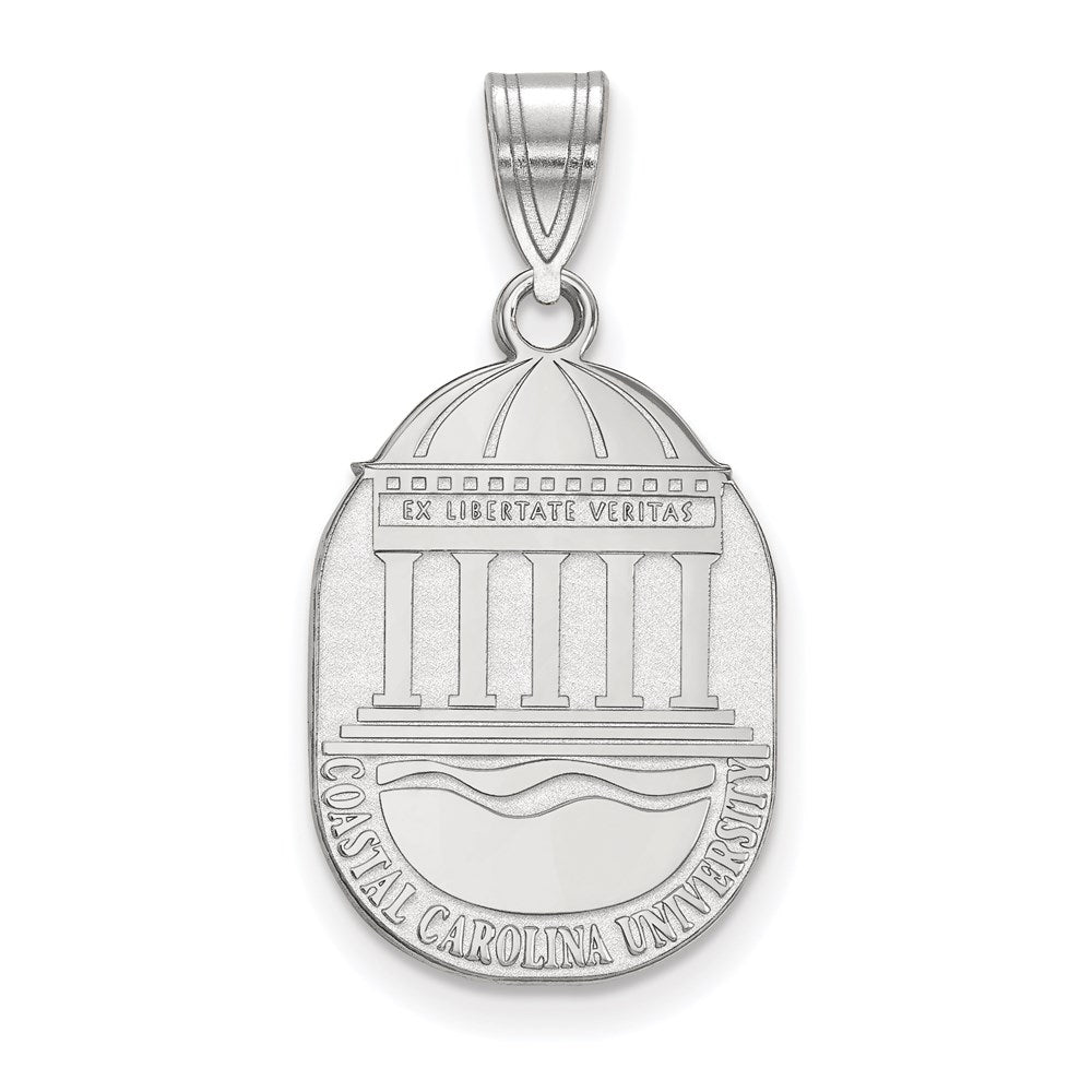 Sterlingsilber Rhodiniert Logoart Coastal Carolina University Groß Wappen Anhänger
