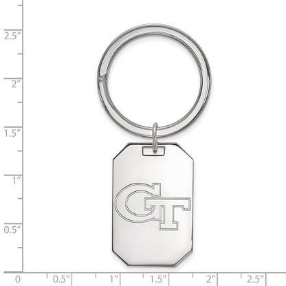 Sterlingsilber Rhodiniert Logoart Georgia Tech G-t Key Ring