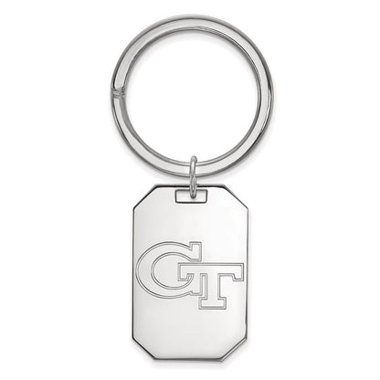 Sterlingsilber Rhodiniert Logoart Georgia Tech G-t Key Ring