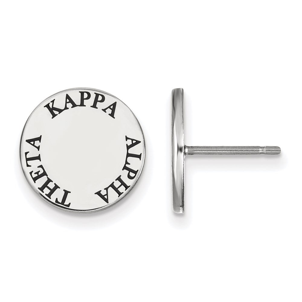 Sterlingsilber Rhodiniert Logoart Kappa Alpha Theta Sorority Text Farbe Emaille Ohrstecker
