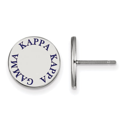 Sterlingsilber Rhodiniert Logoart Kappa Gamma Sorority Text Farbe Emaille Ohrstecker