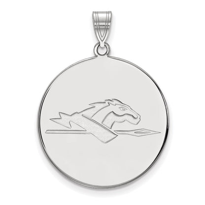 Sterlingsilber Rhodiniert Logoart Longwood University Pferd Extra Groß Plättchen Anhänger