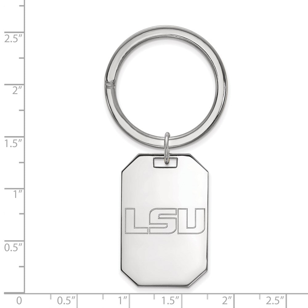 Sterlingsilber Rhodiniert Logoart Louisiana State University Key Ring