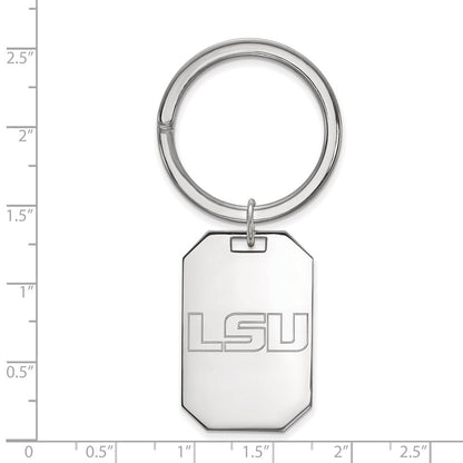 Sterlingsilber Rhodiniert Logoart Louisiana State University Key Ring
