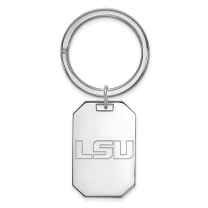 Sterlingsilber Rhodiniert Logoart Louisiana State University Key Ring