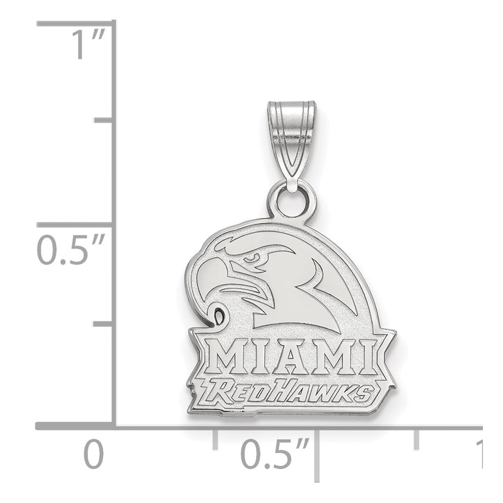 Sterlingsilber Rhodiniert Logoart Miami University Ohio Redhawks Klein Anhänger