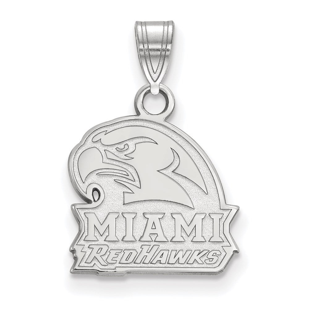 Sterlingsilber Rhodiniert Logoart Miami University Ohio Redhawks Klein Anhänger