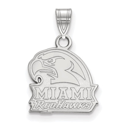 Sterlingsilber Rhodiniert Logoart Miami University Ohio Redhawks Klein Anhänger