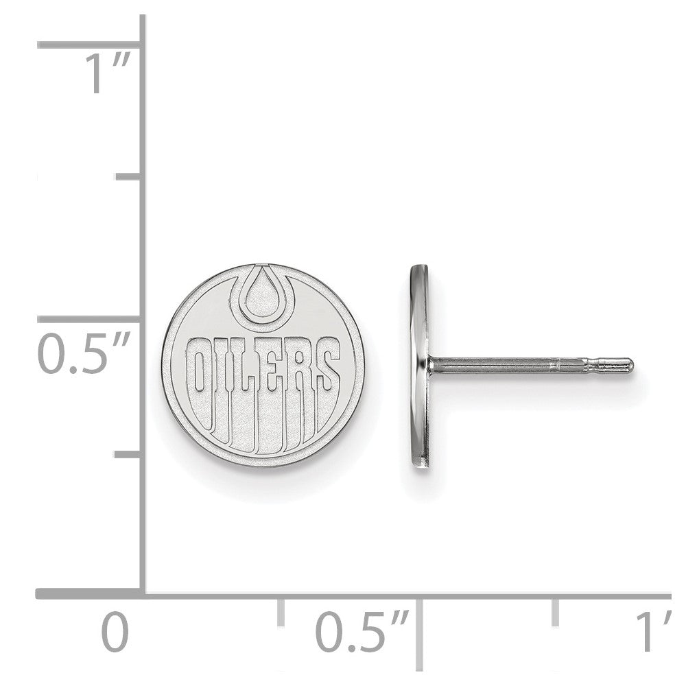 Sterlingsilber Rhodiniert Nhl Logoart Edmonton Oilers Extra Klein Ohrstecker