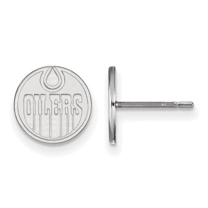 Sterlingsilber Rhodiniert Nhl Logoart Edmonton Oilers Extra Klein Ohrstecker