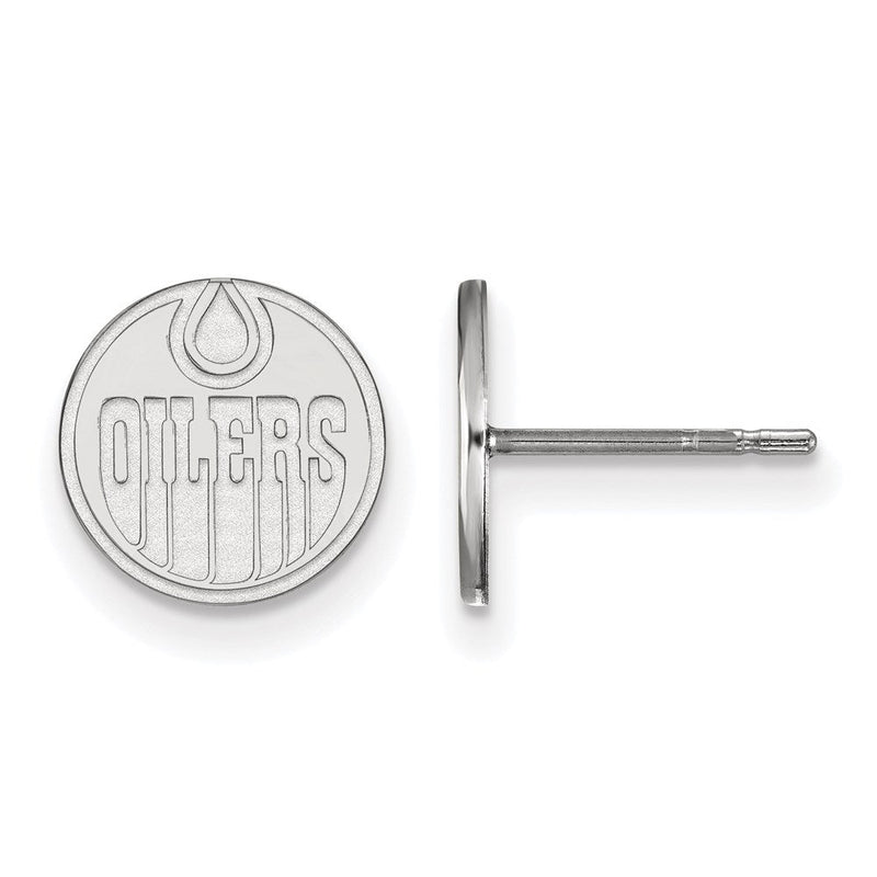 Sterlingsilber Rhodiniert Nhl Logoart Edmonton Oilers Extra Klein Ohrstecker
