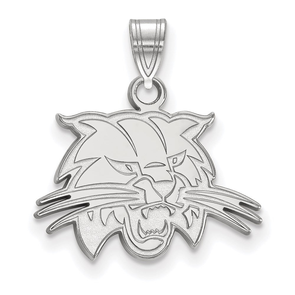 Sterlingsilber Rhodiniert Logoart Ohio University Bobcat Klein Anhänger