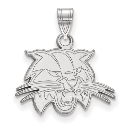 Sterlingsilber Rhodiniert Logoart Ohio University Bobcat Klein Anhänger