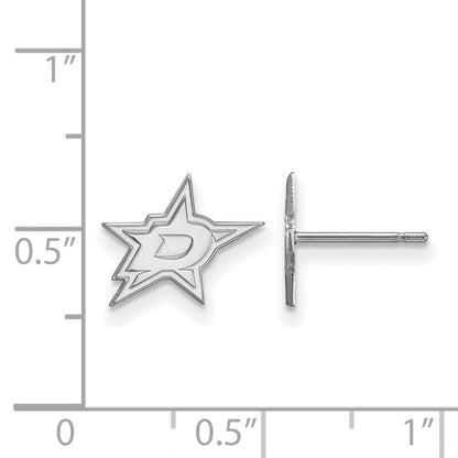 Sterlingsilber Rhodiniert Nhl Logoart Dallas Sterne Extra Klein Ohrstecker