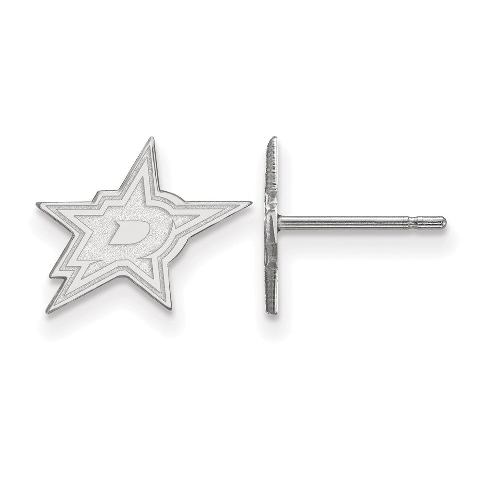 Sterlingsilber Rhodiniert Nhl Logoart Dallas Sterne Extra Klein Ohrstecker