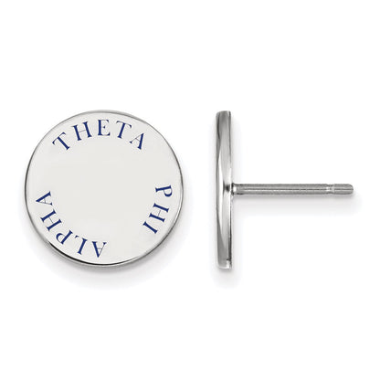 Sterlingsilber Rhodiniert Logoart Theta Phi Alpha Sorority Text Farbe Emaille Ohrstecker