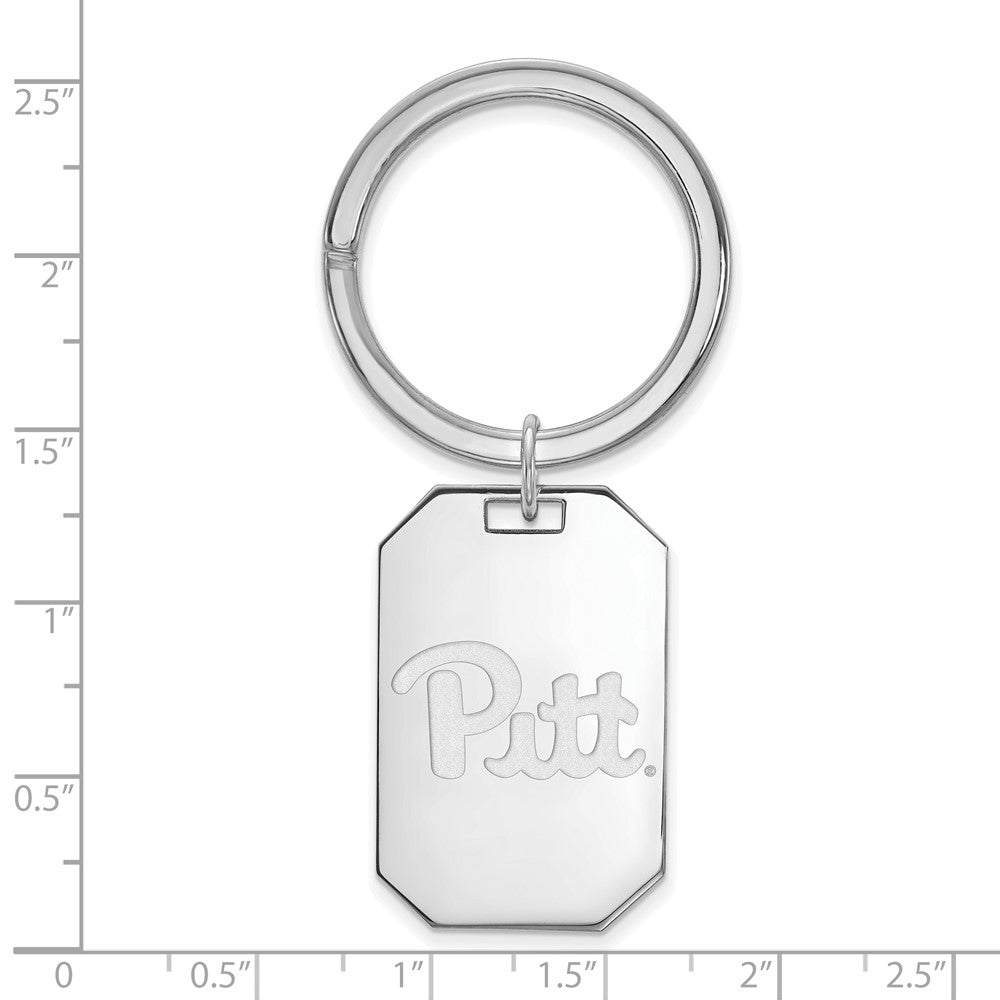 Sterlingsilber Rhodiniert Logoart University Of Pittsburgh Key Ring