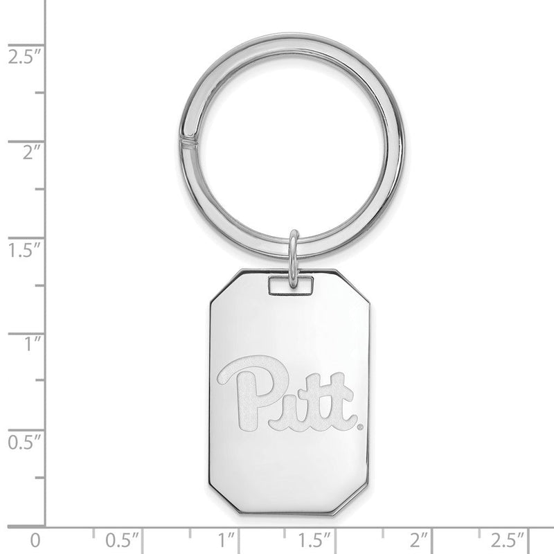 Sterlingsilber Rhodiniert Logoart University Of Pittsburgh Key Ring