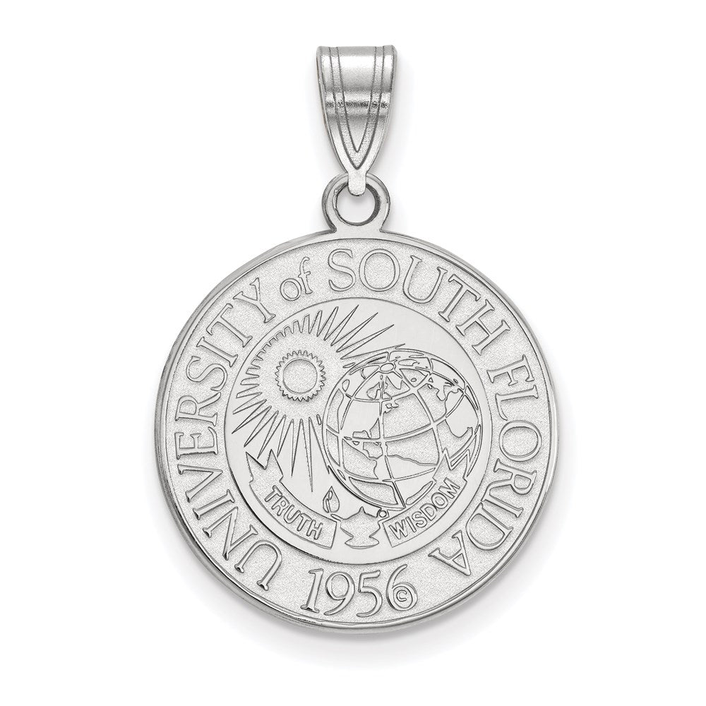 Sterlingsilber Rhodiniert Logoart University Of South Florida Groß Wappen Anhänger