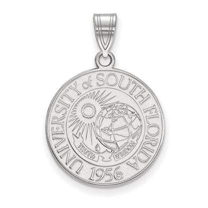 Sterlingsilber Rhodiniert Logoart University Of South Florida Groß Wappen Anhänger