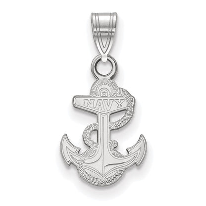 Sterlingsilber Rhodiniert Logoart Us Naval Akademie Anker Klein Anhänger