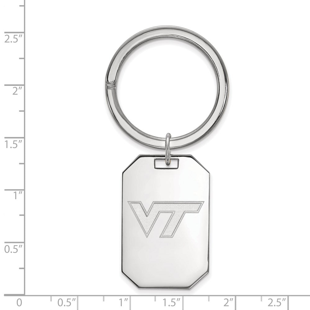 Sterlingsilber Rhodiniert Logoart Virginia Tech Key Ring