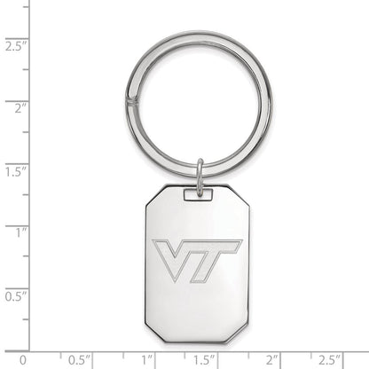 Sterlingsilber Rhodiniert Logoart Virginia Tech Key Ring