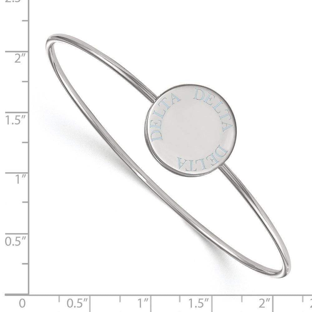 Sterlingsilber S. Rhodiniert Logoart Delta Emailliert Schieber auf Armreif Armband