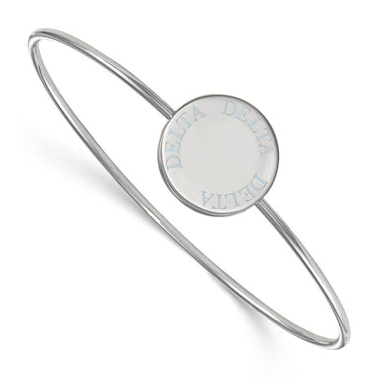 Sterlingsilber S. Rhodiniert Logoart Delta Emailliert Schieber auf Armreif Armband