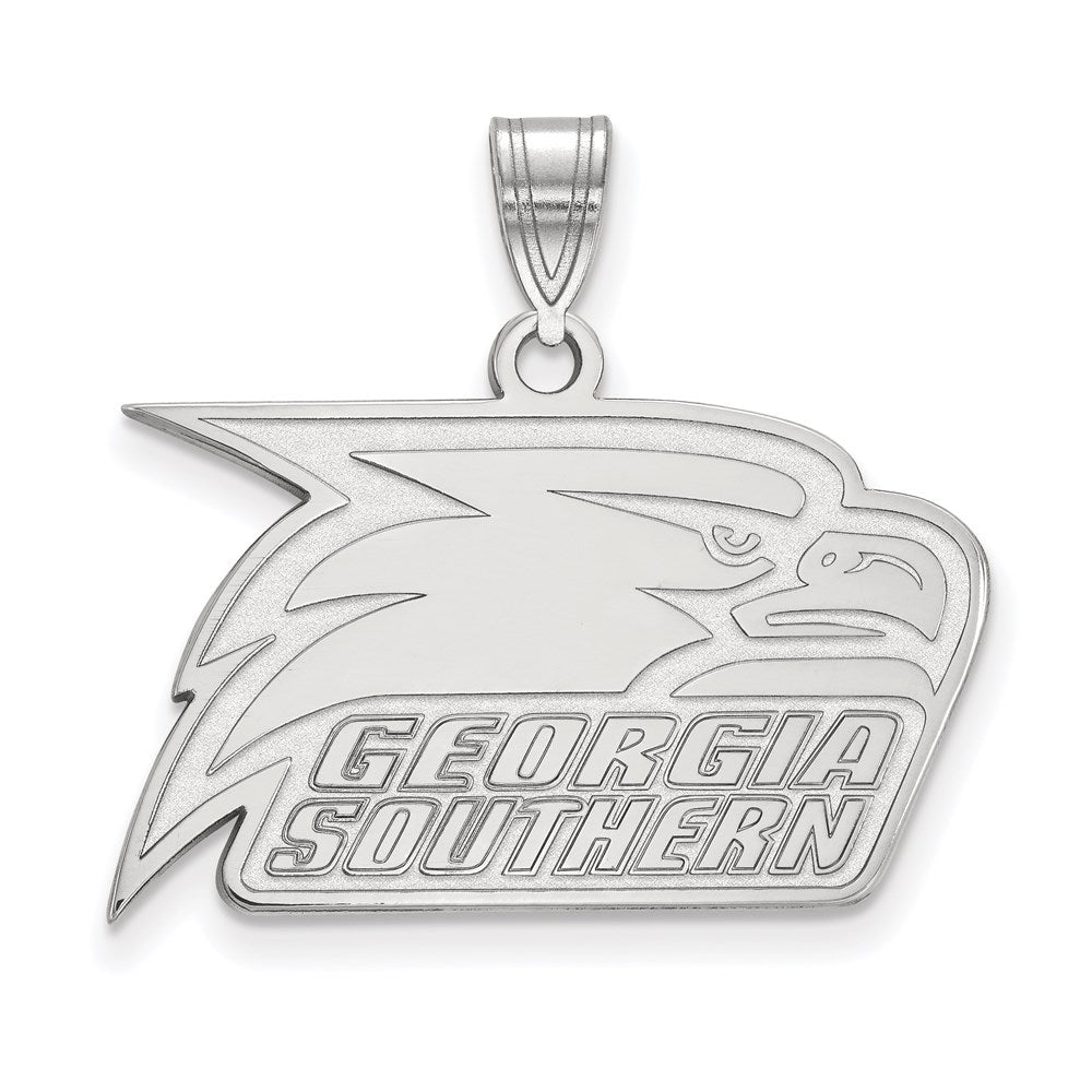 Sterlingsilber Rhodiniert Logoart Georgia Southern University Adler Mittel Anhänger