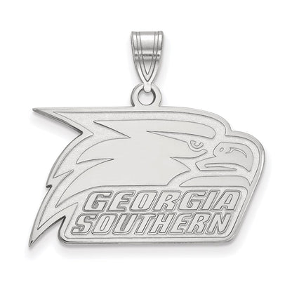 Sterlingsilber Rhodiniert Logoart Georgia Southern University Adler Mittel Anhänger