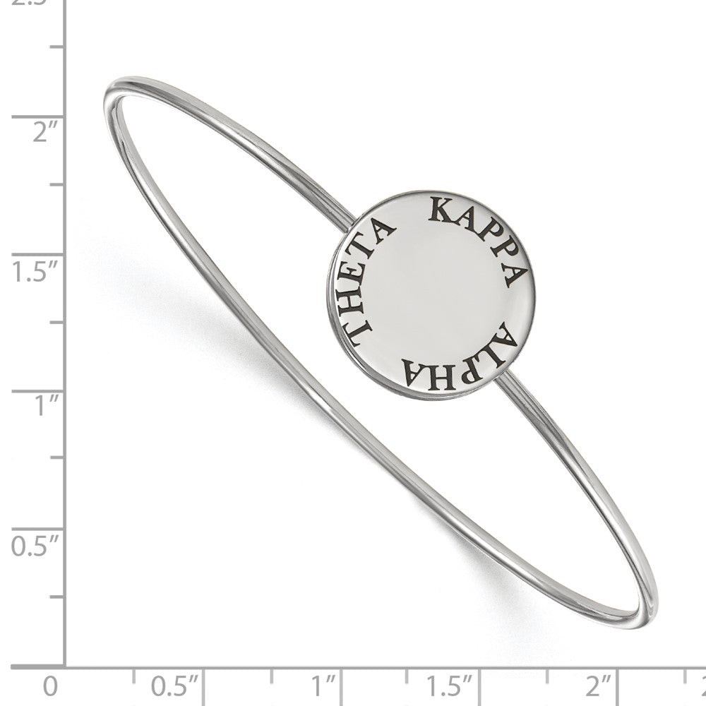 Sterlingsilber S. Rhodiniert Logoart Kappa Alpha Theta Emailliert Schieber auf Armreif Armband