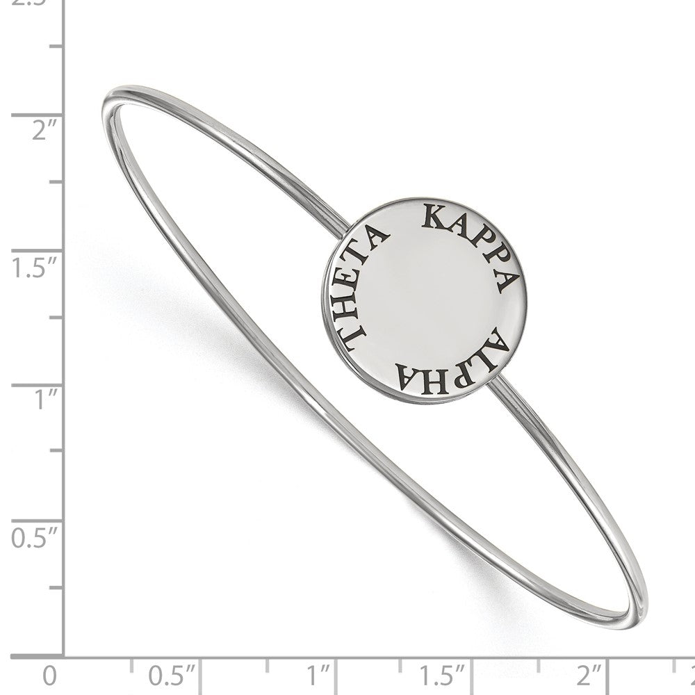 Sterlingsilber S. Rhodiniert Logoart Kappa Alpha Theta Emailliert Schieber auf Armreif Armband