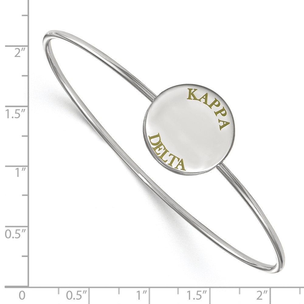 Sterlingsilber Rhodiniert Logoart Kappa Delta Emailliert Schieber auf Armreif Armband