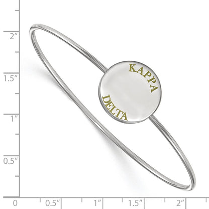 Sterlingsilber Rhodiniert Logoart Kappa Delta Emailliert Schieber auf Armreif Armband