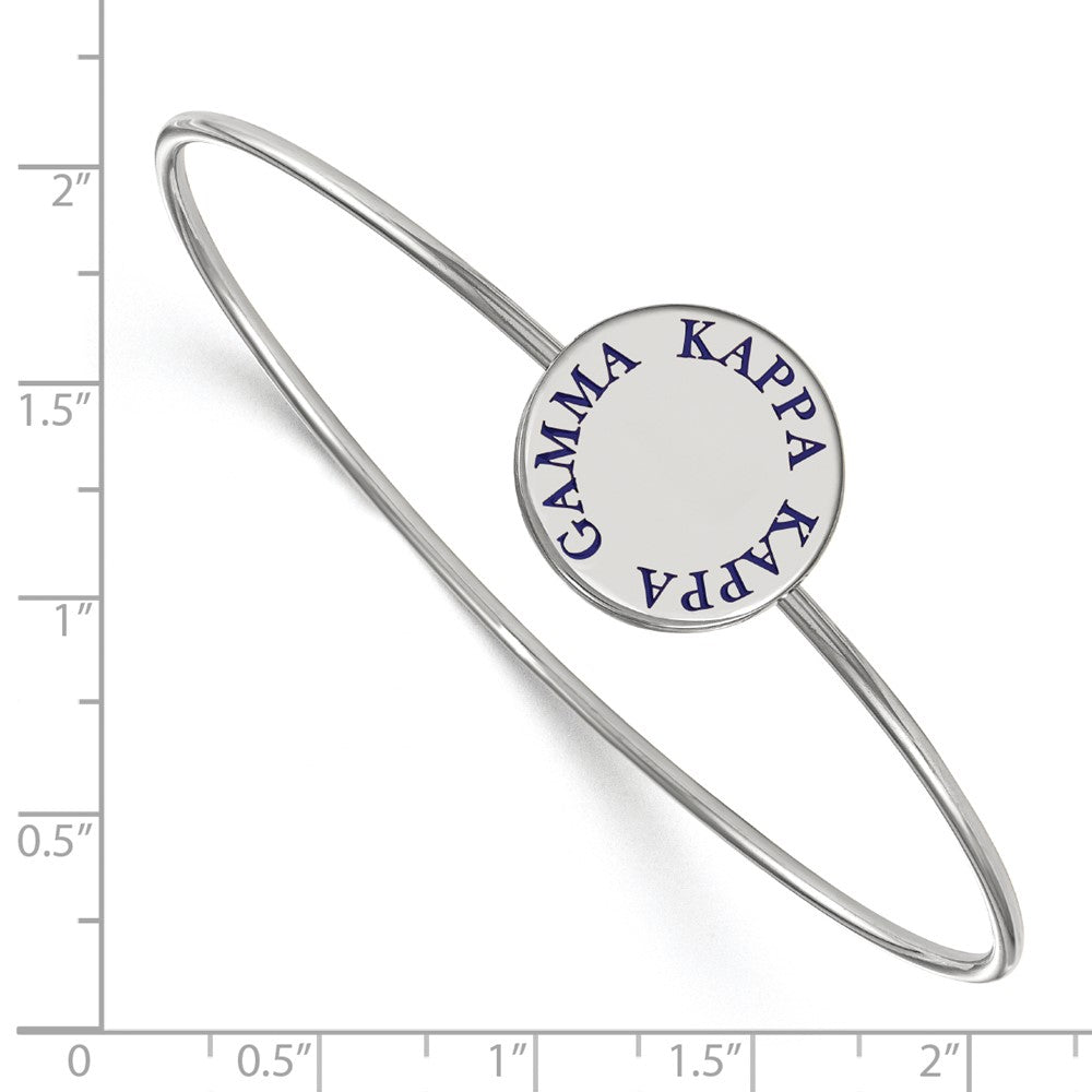 Sterlingsilber S. Rhodiniert Logoart Kappa Gamma Emailliert Schieber auf Armreif Armband